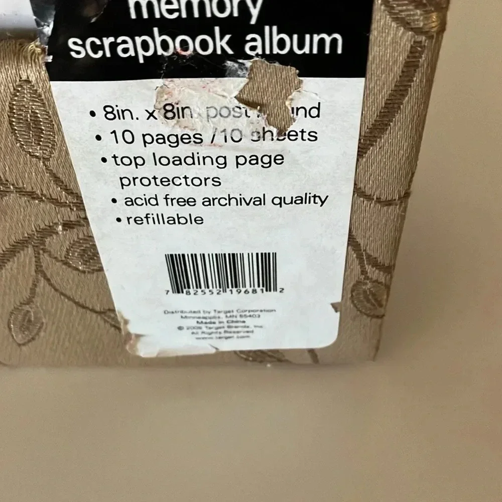 Target Memory Scrapbook Album.  8”x8”. 10 Pages, Top Loading.Never used.